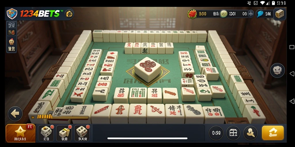 Screenshot gameplay 1234BETS menampilkan tantangan Mahjong yang seru.
