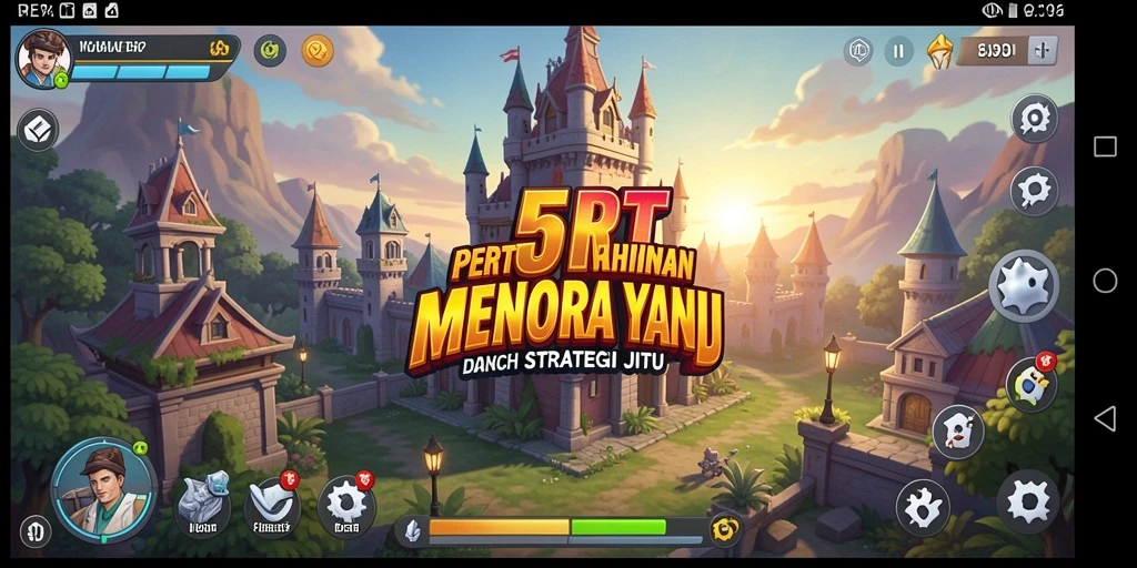 Tampilan gameplay 5RT yang mendebarkan dalam pertempuran Tower Defense.