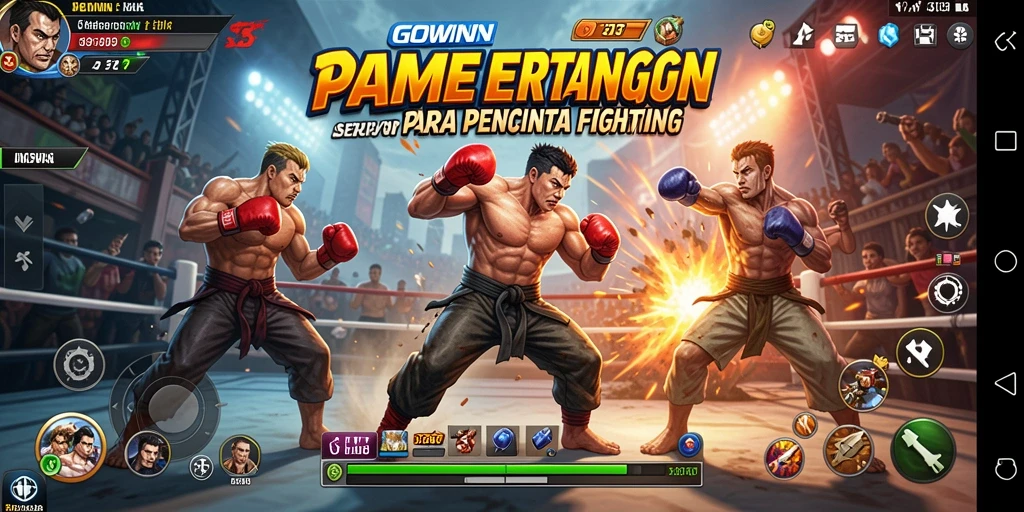 Gameplay GOWIN yang mendebarkan dalam pertarungan Fighting.