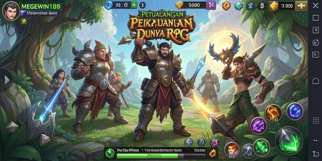 Tampilan menarik dari gameplay RPG MEGEWIN188 yang penuh petualangan.