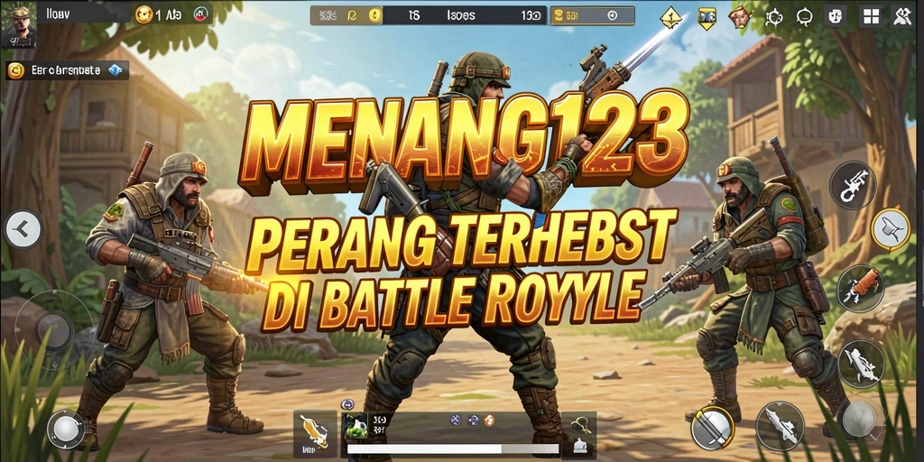 Tangkapan layar menunjukkan aksi pertempuran yang mendebarkan di MENANG123.