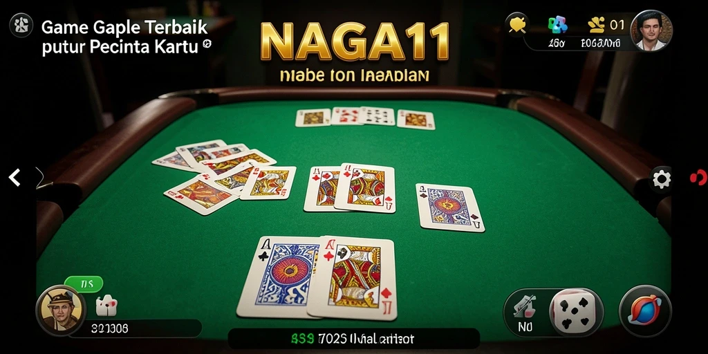 Tampilan gameplay seru dari NAGA11 saat bermain Gaple.