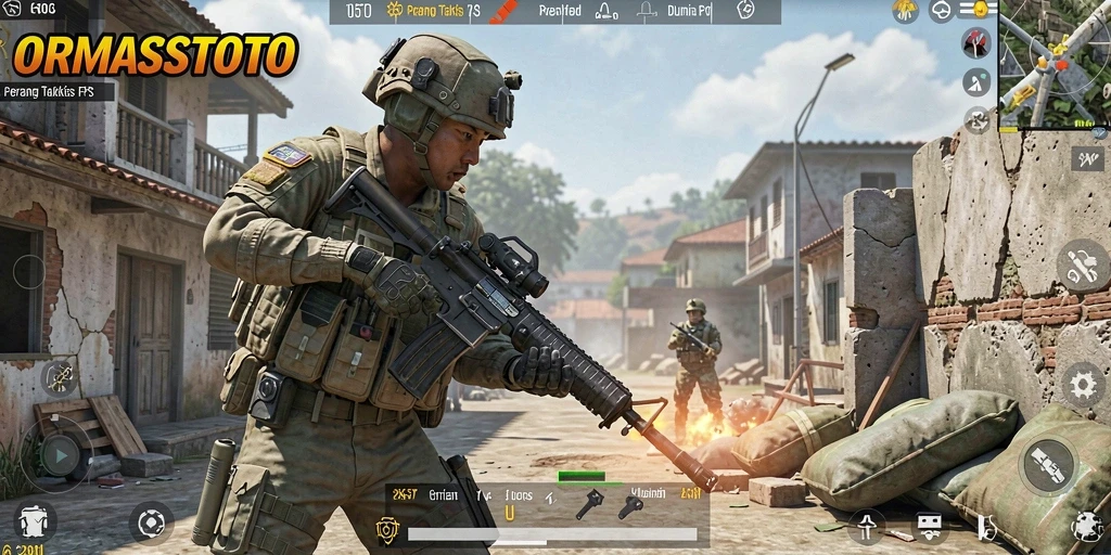 Screenshot gameplay ORMASSTOTO yang penuh aksi dan grafis menawan.