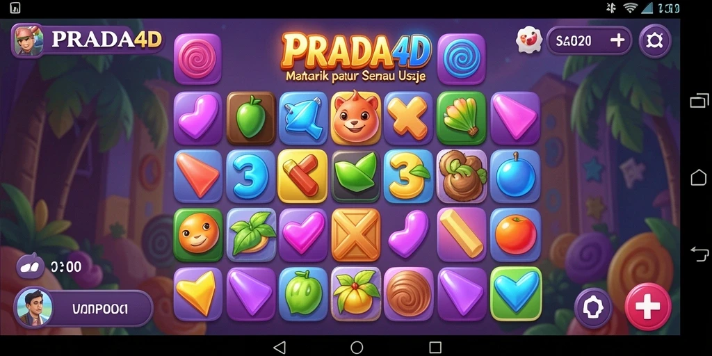 Tampilan gameplay seru dan penuh warna dalam PRADA4D.