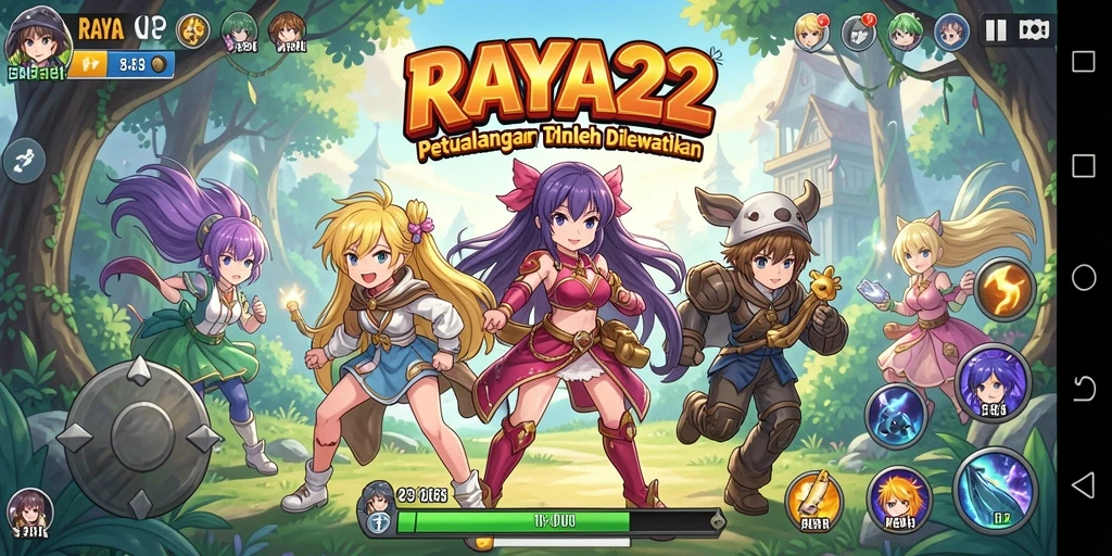 Menampilkan karakter anime dalam aksi epik di RAYA22.