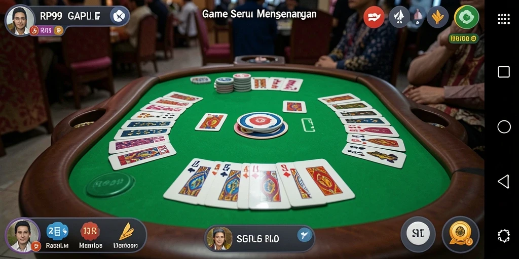 Tampilan gameplay Gaple yang seru di RP99.