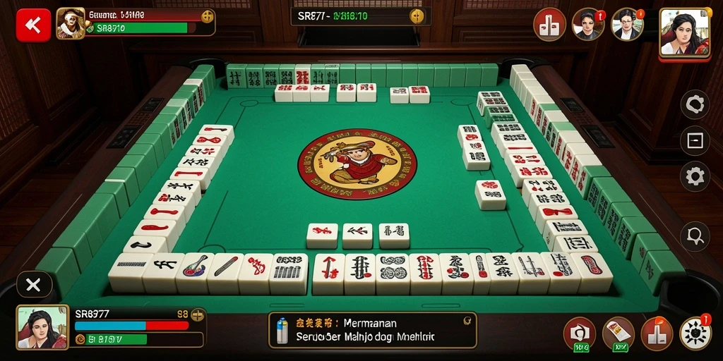 Tampilan menarik dari gameplay Mahjong dalam SR877.