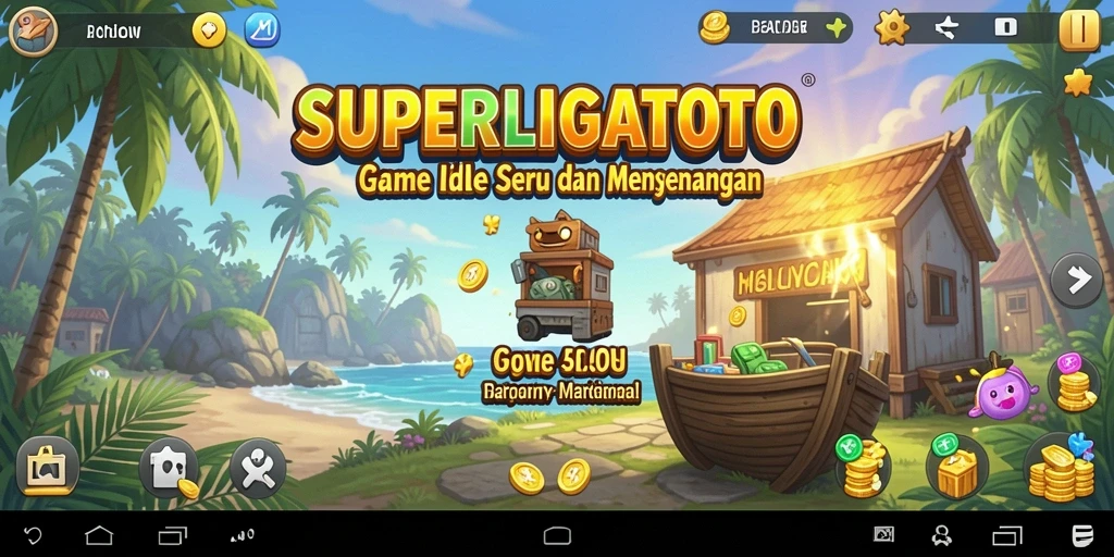 Tampilan gameplay Idle yang menarik dan memukau.