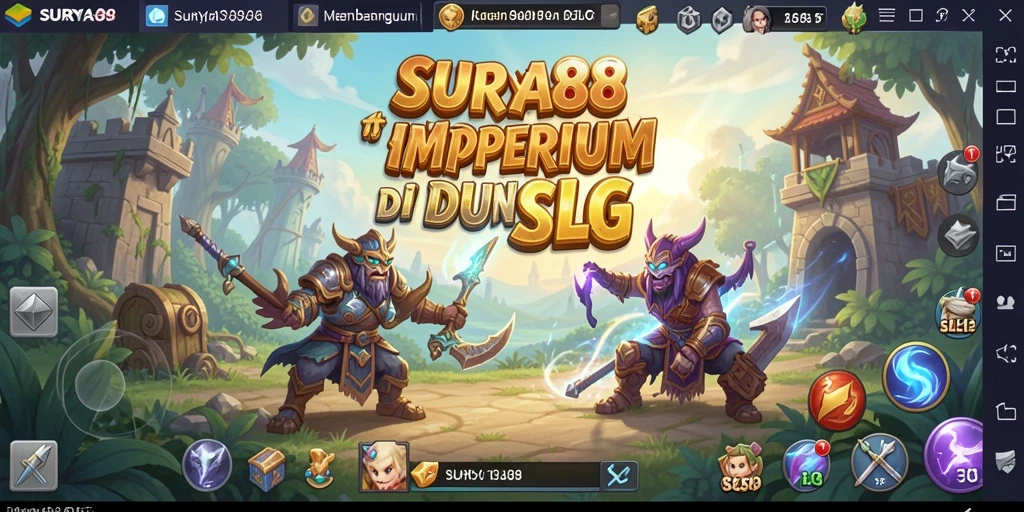 Screenshot SURYA88 menampilkan pertempuran strategi yang epik.