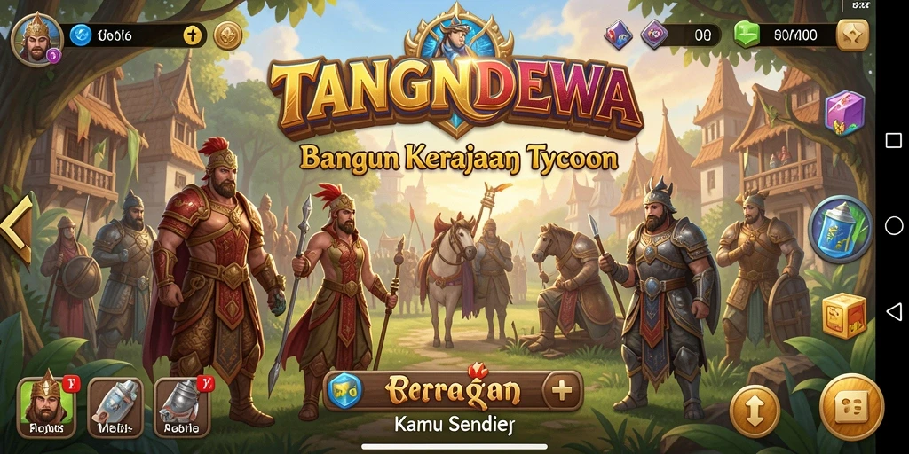 Gameplay menegangkan dalam membangun kerajaan bisnis di TANGANDEWA.