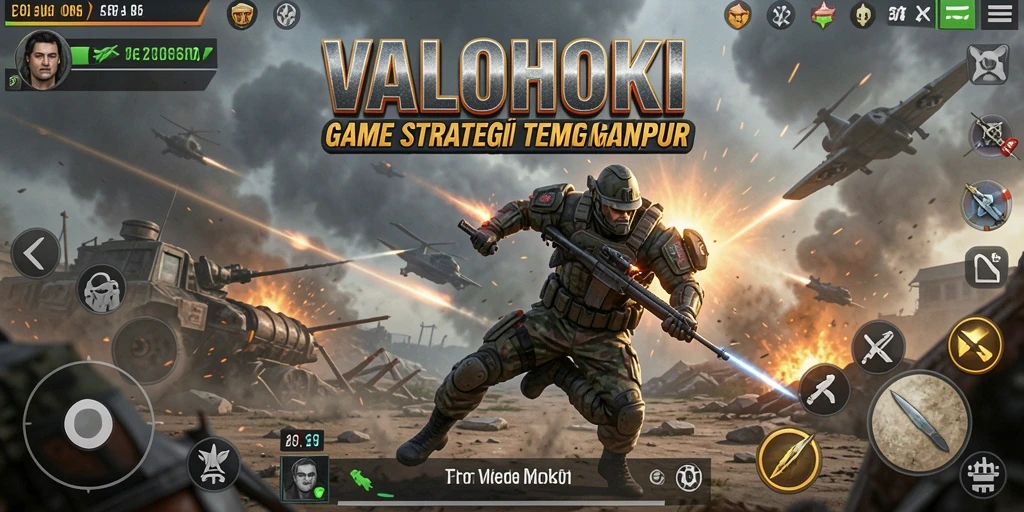 Screenshot utama VALOHOKI menampilkan aksi seru dalam gameplay SLG.
