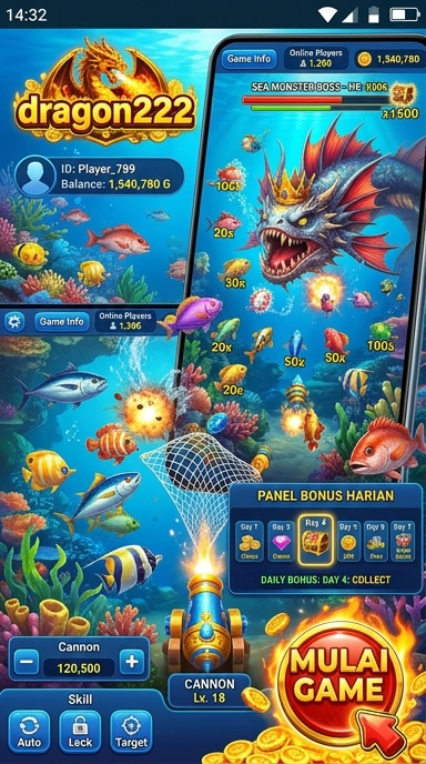 Screenshot tampilan utama dragon222 yang menarik